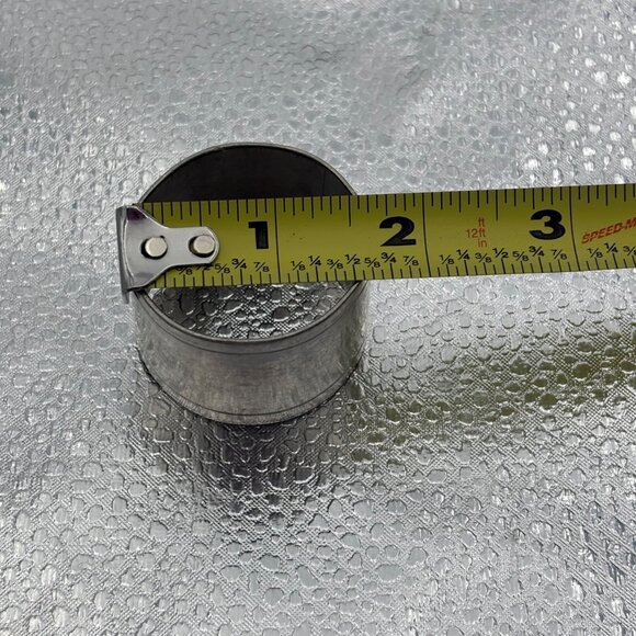 Stainless Steel Napkin Rings 1.5x1.25” Set Of‎ 4 Minimalist Modern Urban Sleek - Picture 4 of 7